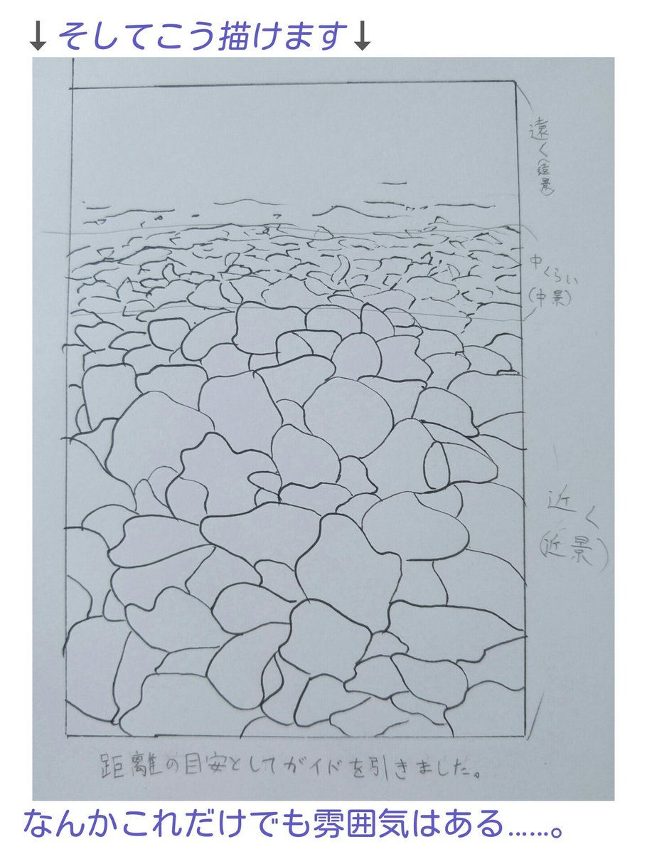 コピックで描く水面の光