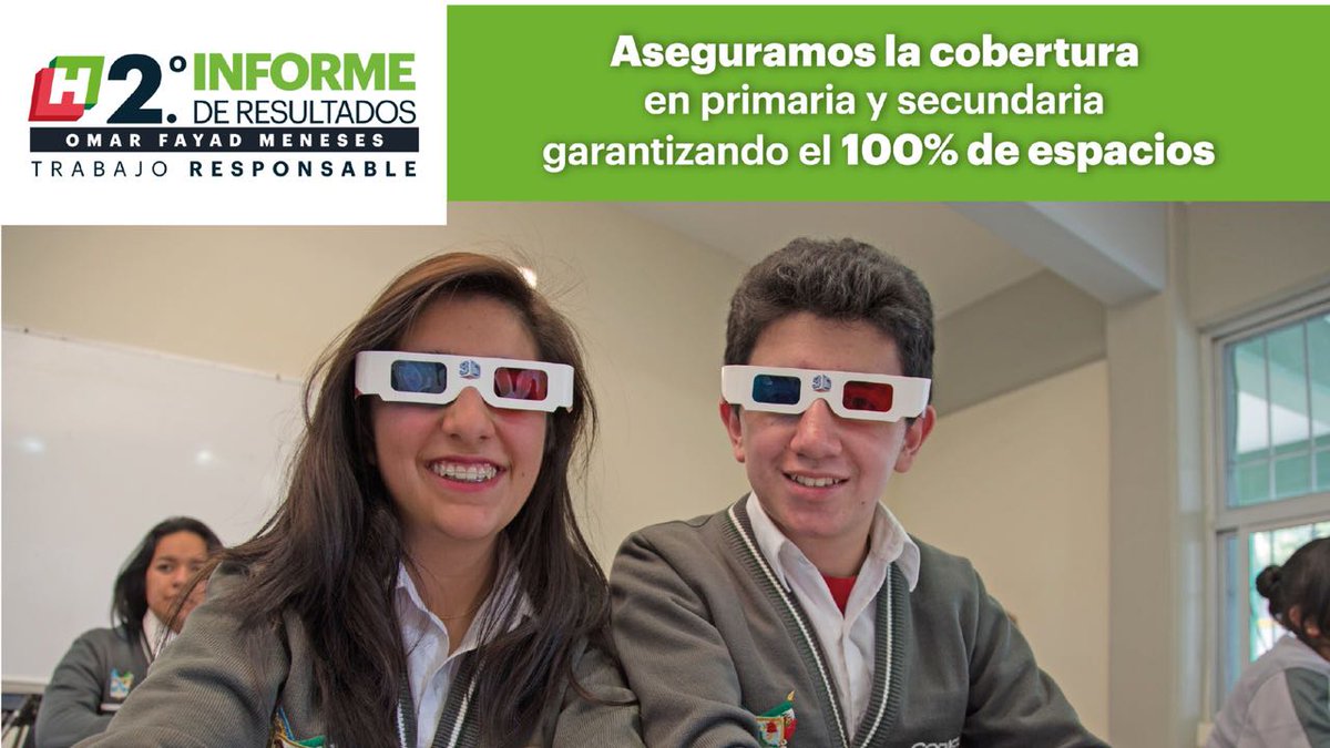 SEPHidalgo's tweet photo. Para el gobernador @omarfayad la educación de nuestras niñas, niños y jóvenes es una prioridad. A través de un #TrabajoResponsable el @gobiernohidalgo asegura la cobertura en primaria y secundaria garantizando el 100% de espacios. #2doInformeOmarFayad https://t.co/nVm7eI5IXX