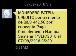 Les están llegando hoy a muchos personas este mensaje.. preparemos no para la peor locura de dinero inorgánico que a hecho este estado forajido