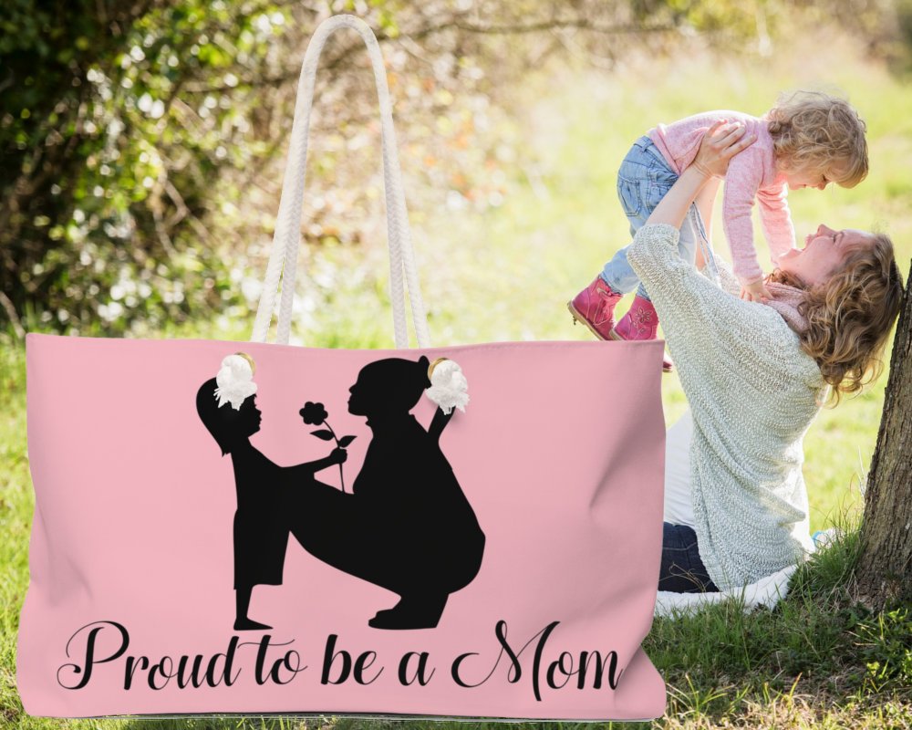 Few things in life (if anything) beats being a mom. Check out this attractive bag in my #etsy shop: Proud Mom Weekender Bag etsy.me/2MUJQcL #bagsandpurses #totebag #shoppingbag #canvasbag #designertotebags #canvastotebags #creativetotebag #carryallbag #beachbag