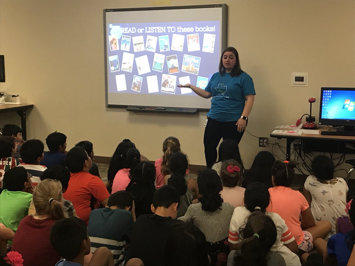 mrs_martinez4th's tweet photo. So excited to kick off this year’s Bluebonnet Reading program with @mrsklibrarian! So many amazing books to enjoy! https://t.co/xvMTveJwS2