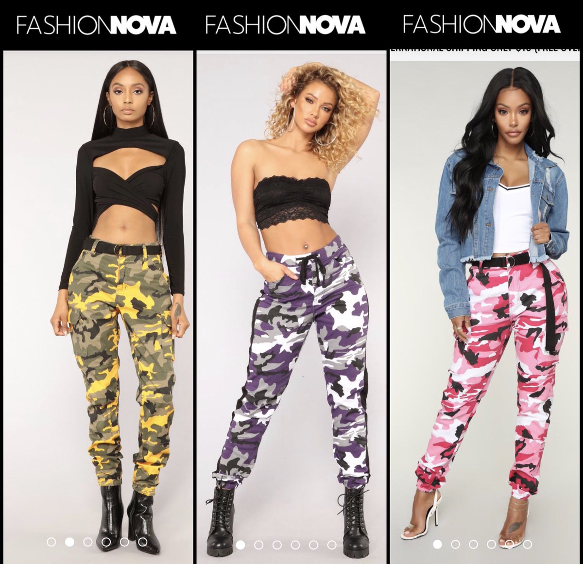 camo pants fashion nova