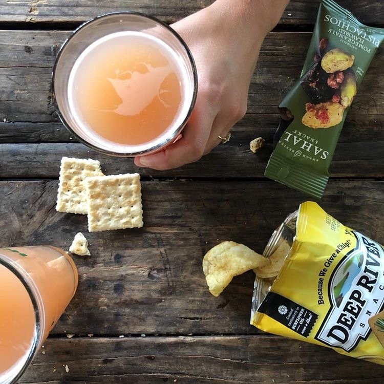 Looks like the perfect lazy afternoon with a refreshing, fruity beer and our Rosemary &amp; Olive Oil kettle chips! Thanks to our friend Hannah for sharing: bit.ly/2NprXio