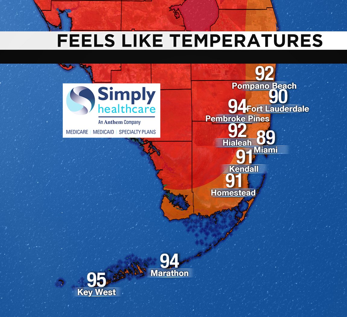 It's 3PM! Check out the heat index. #BROWARD #MIAMIDADE #FLKEYS Presented by Simply Healthcare https://t.co/0PDEAmLmCR