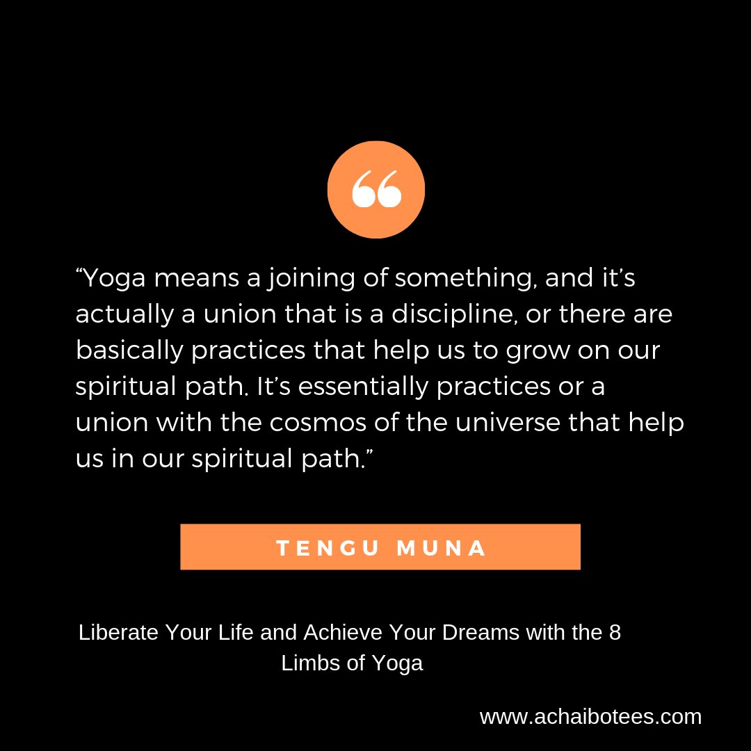 achaibotees's tweet image. “ #Yoga means a joining of something, and it’s actually a union that is a discipline, or there are basically practices that help us to grow on our spiritual path.  
buff.ly/2QcHJPq 
 #TenguMuna, #LiberateYourLife and #AchieveYourDreams with the #8LimbsofYoga 
#achaibotees