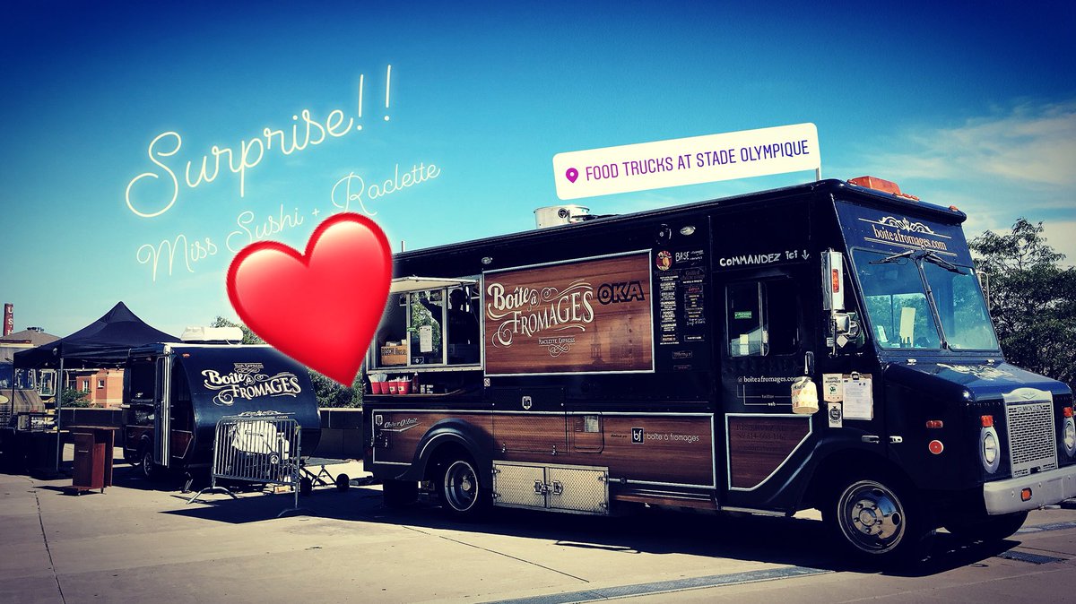 Stade Olympique • Miss Sushi 🍣 + Boîte à Fromages 🧀 ❤️ oui oui !!! @misssushialamaison 
•
#boiteafromages #misssushi #misssushialamaison #fromage #raclette #cheese #maki #poutine #meltedcheese #stadeolympique #foodtruck #mtl #foodie #blogger #premiersvendredis #firstfriday