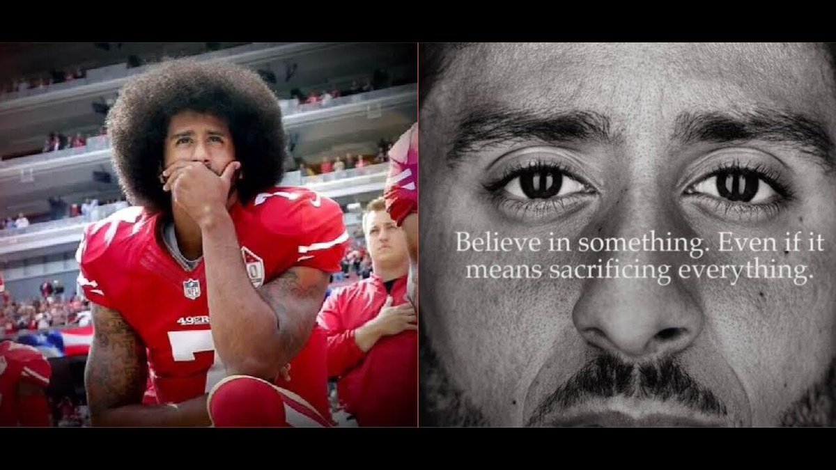 AuthorJoeNBrown's tweet photo. Nike stood up AGAINST police brutality and racism. To #BoycottNike means to stand FOR racism. Thank you #Nike. #AmericaFirst #GetWoke #BelieveInUnity #JustDoIt ✅ #ColinKaepernick #BuyNike https://t.co/AXXisdHAMX