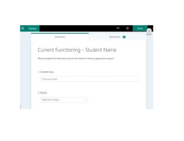 We use Microsoft Forms to help collaborate with teachers and service providers efficiently. Forms is a quick and user-friendly way to gather information and check on a student’s progress when meeting face-to-face is not an option. <a href="/CIECCSD/">Certified Inclusive Educators</a> #CIEChallenge <a href="/MicrosoftEDU/">Microsoft Education</a> #HLPs
