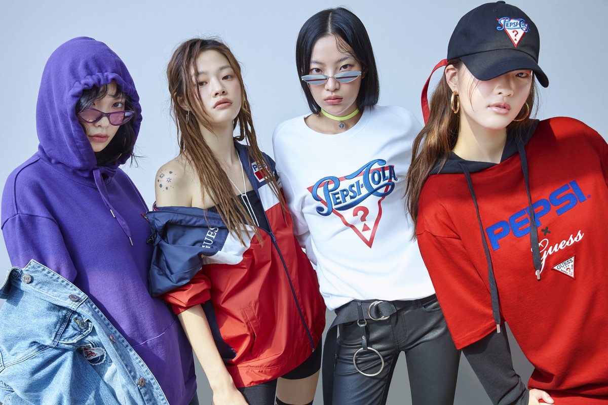 Iconic Duo Peep The X Collection Available Exclusively In Korea At Guessxpepsi Pepsi Guess Scoopnest