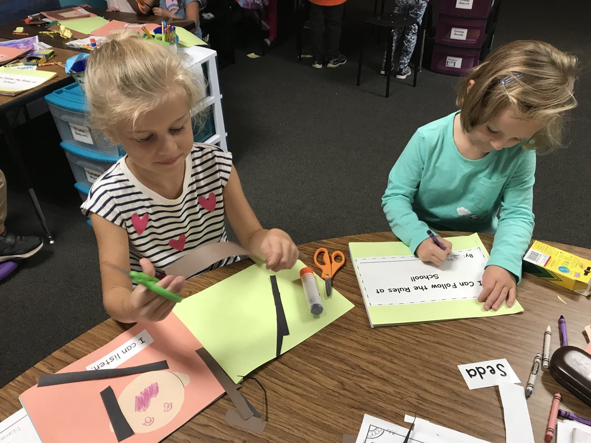 KinderMrsH's tweet photo. Rainbow names and class rule books! A busy and fun first week. #HESPride https://t.co/iLNbMR2VtD
