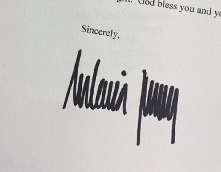 Teddy Goff on Twitter: &quot;Apparently this (left) is what Melania Trump's signature looks like