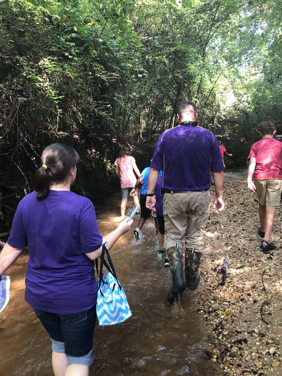 PrincipalCook's tweet photo. Southside wading through creeks and learning. https://t.co/3wdNL74For