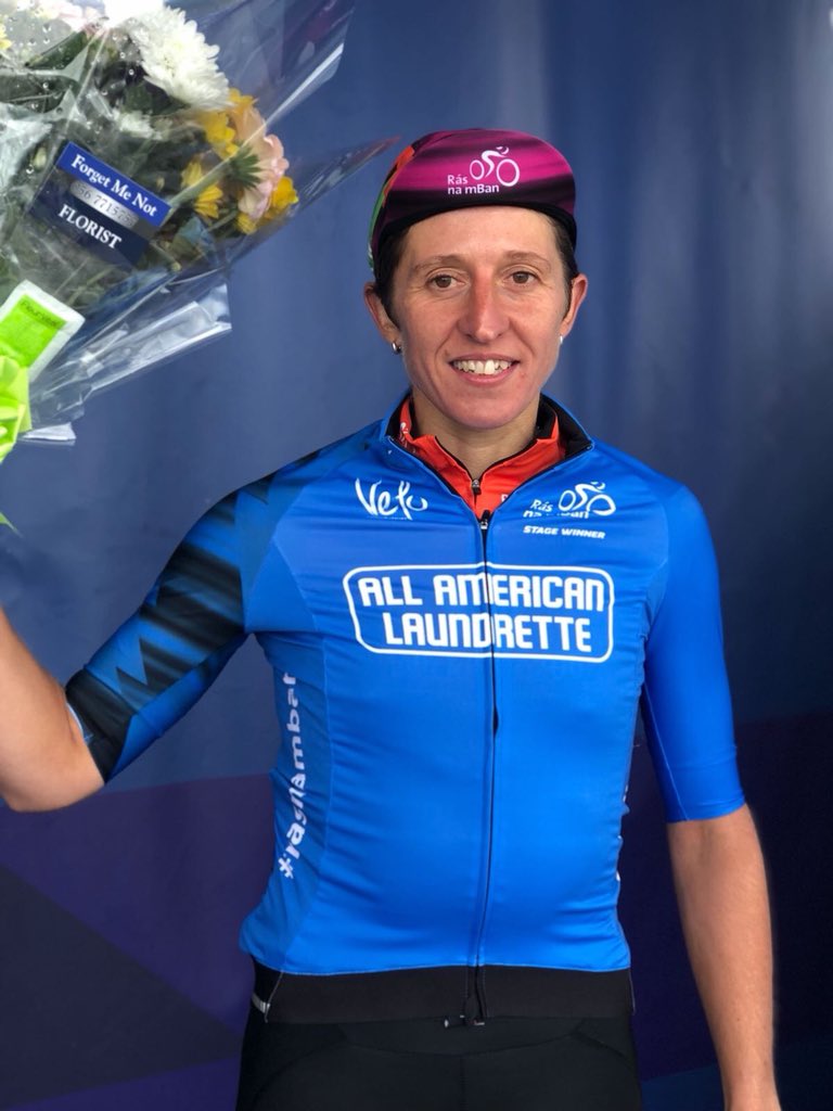 Nikki is trying to keep warm out in 🇮🇪 <a href="/RasnamBan/">Rás na mBan</a> #RaceLeader #QOM #PointsLeader #StageWinner