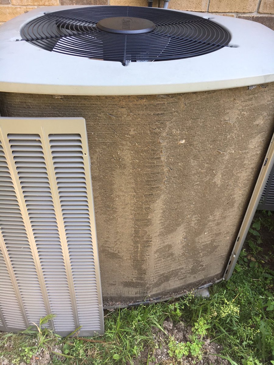 Air Conditioner not cool enough for you?  Does your Air Condenser look like this?  Time to check!