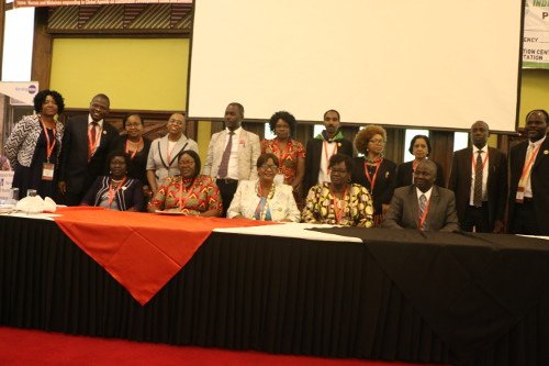 The incoming and outgoing leadership teams #ECSACON2018