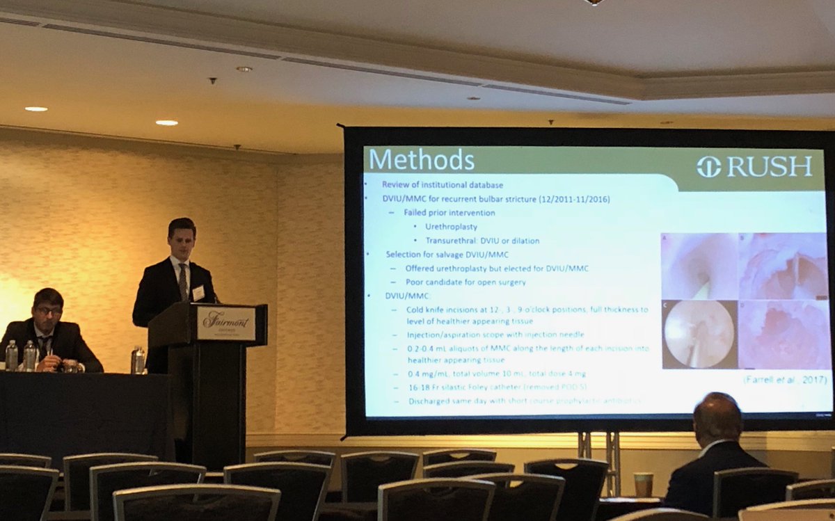 Rush Urology (@rushurology) on Twitter photo <a href="/RyanFarrellMD/">M. Ryan Farrell, MD MPH</a> at NCS AUA. DVIU with mitomycin C can be considered for appropriately selected patient after failed urethroplasty: <2 cm, bulbar stricture in poor open surgical candidate or those electing to avoid more definitive open reconstruction <a href="/LevineUrology/">Dr. Laurence A Levine, M.D.</a> <a href="/RushMedical/">Rush University System for Health</a> <a href="/RyanFarrellMD/">M. Ryan Farrell, MD MPH</a> at NCS AUA. DVIU with mitomycin C can be considered for appropriately selected patient after failed urethroplasty: <2 cm, bulbar stricture in poor open surgical candidate or those electing to avoid more definitive open reconstruction <a href="/LevineUrology/">Dr. Laurence A Levine, M.D.</a> <a href="/RushMedical/">Rush University System for Health</a>