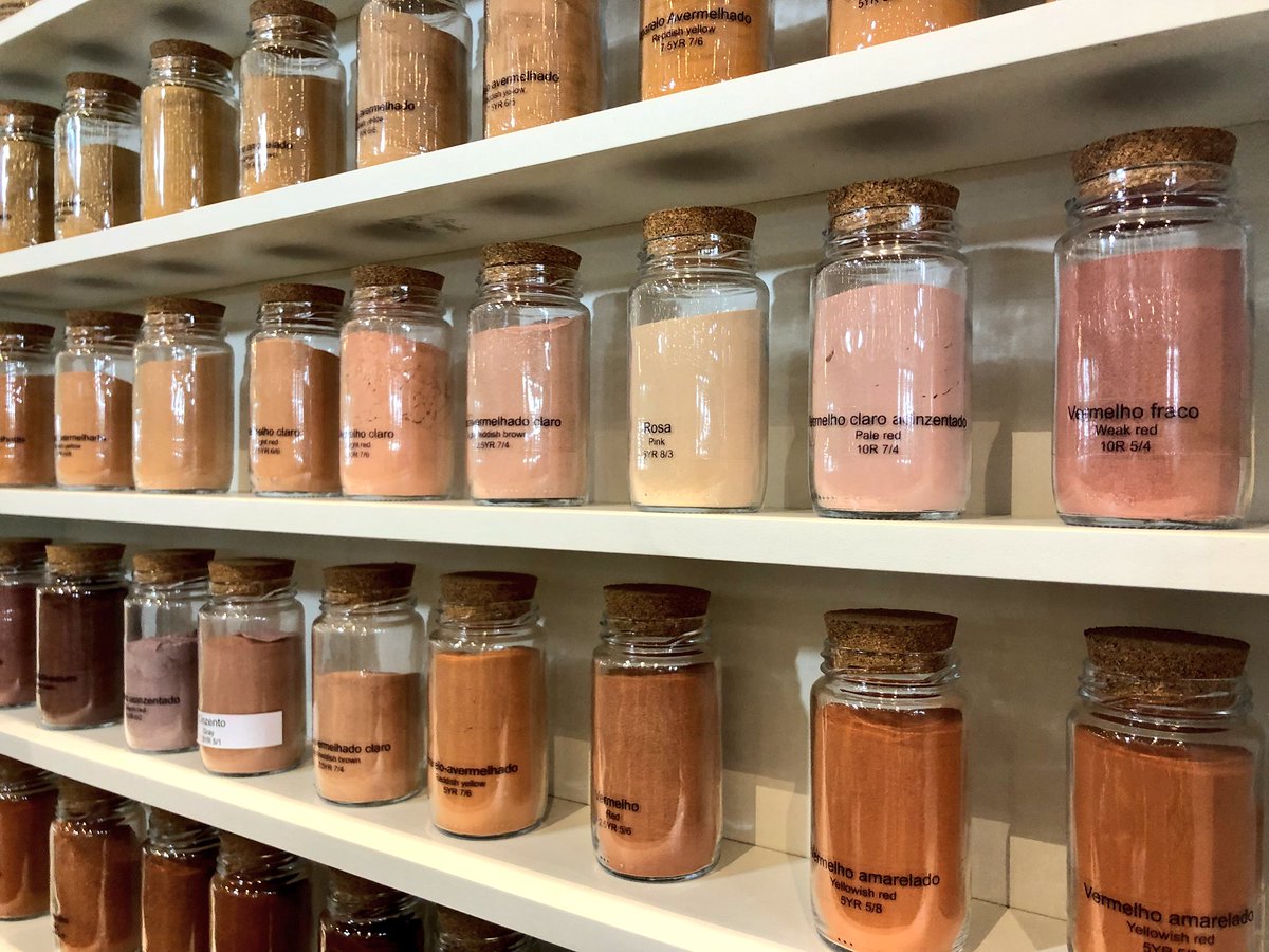 Dirt_Science's tweet photo. Friday treat: Some pics of the #soil monoliths and soil #art (the balls and jars are soil too) from the #wcssbrazil2018
Soil is not always brown! https://t.co/PDKHYS6w8g