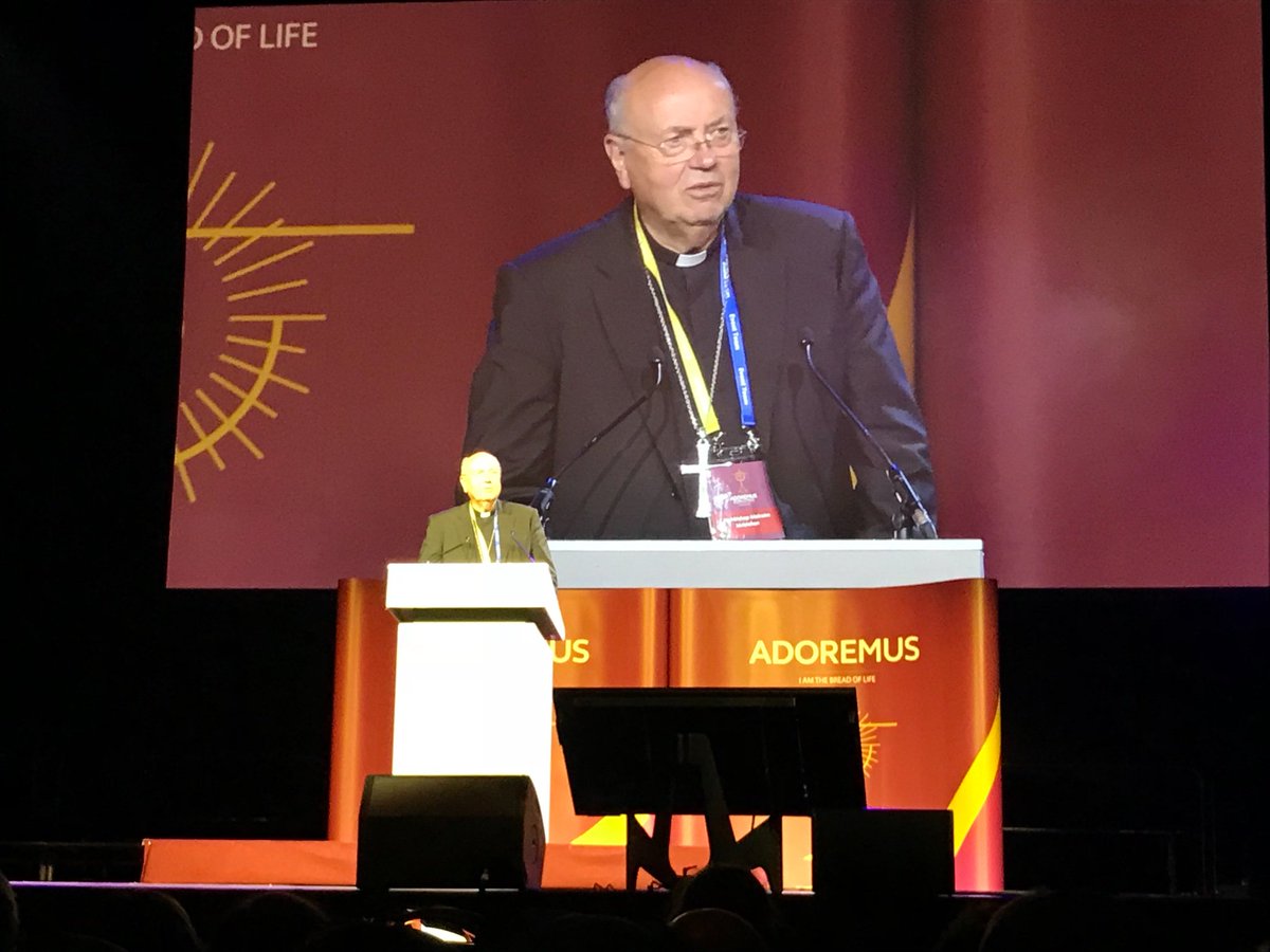 Mrs Mason and Mrs Stirrup listened to Archbishop Malcolm #Adoremus