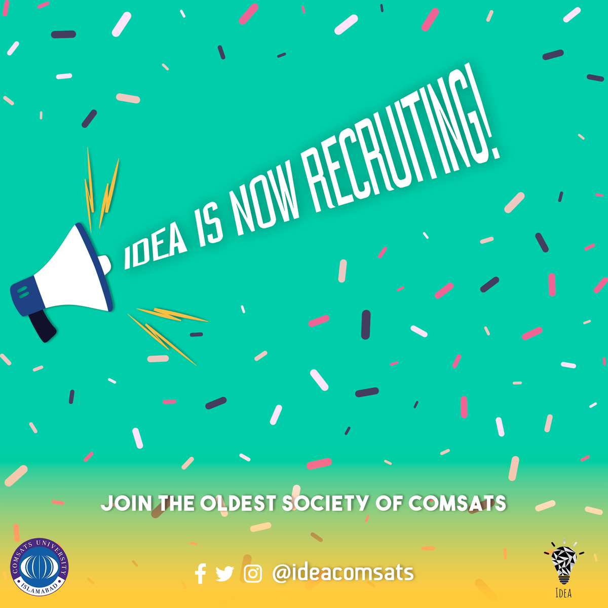 ideacomsats's tweet photo. Come on hurry up! Join IDEA, the oldest society of COMSATS
Register Here: https://t.co/EmlTGoN282
#ideacomsats #ideastudentsociety #comsats #cui #fall18 #inductiondrive #recruitmentdrive
Follow us on insta: https://t.co/yB40aBluLo
Follow us on fb: https://t.co/pPZlidiSZC https://t.co/3gMnundNMm