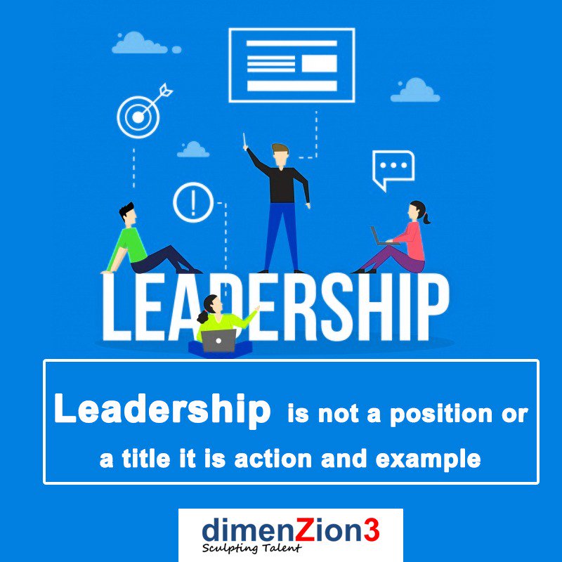 dimenZion3's tweet photo. Leadership is not a position or a title it is action and example
#Leadership #position #position #action #leader #teamwork https://t.co/utuX5A6kIY