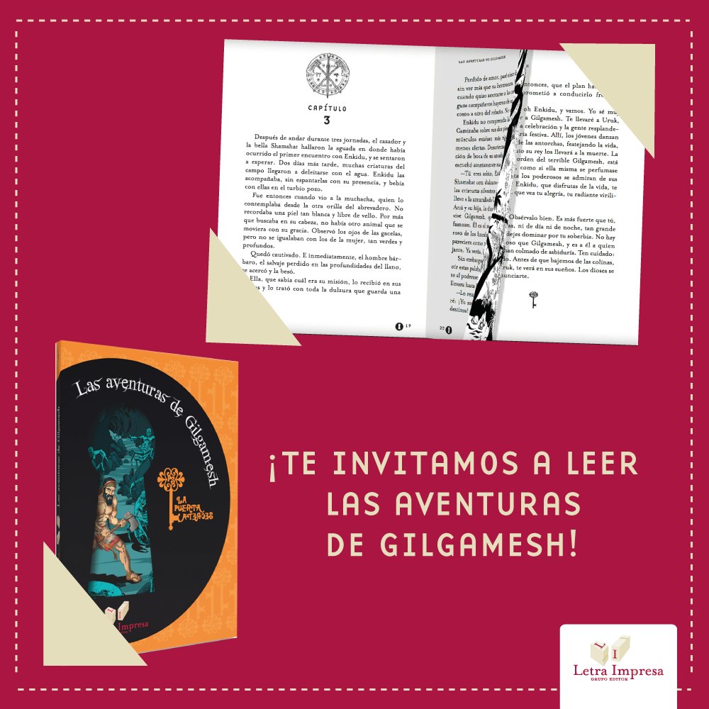 ¿Conocés "Las aventuras de Gilgamesh"? Es un libro con historias de aventuras que trata los asuntos que preocupan a los hombres desde siempre: el poder, el valor, el amor, la amistad, la muerte. Ingresá y conocé uno de los capitulos: bit.ly/2ok0QKr 📙
