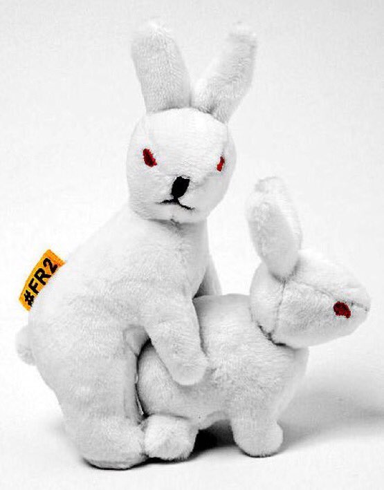 Mondo Mascots on X: Japanese clothing brand FR2 have a pair of copulating  bunny mascots called the Fxxking Rabbits.  / X