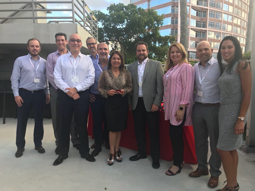 jazorpr's tweet photo. Congratulations to Rosa Canel, @itamargaritaE, @JMFusionworks and the team from @FusionworksPR on receiving the Top Revenue SaaS and Top Partner Cloud Awards during the FY19 Oracle Caribbean Partner Summit #ORCLPartnerSummit #Caribbean https://t.co/RQ2Gevt2kP
