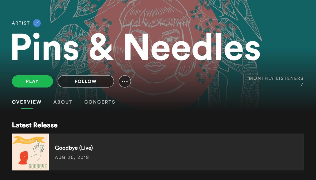 🚨We're live on streaming sites!🚨

Now stream our last musical venture fittingly titled 'Goodbye', as well as our entire discography on sites like Spotify &amp; Apple Music!

Spotify Link: open.spotify.com/artist/4FxMQKs…

#newmusic #torontomusic #womenwhorock #girlsinbands #grct #livemusic