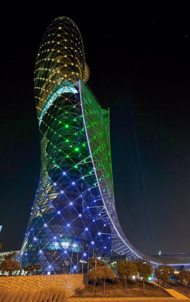 ADNEC Group on Twitter: "#ADNEC's Capital Gate lights up in the colours of  the Brazilian flag in celebration of #Brazil's Independence Day… "