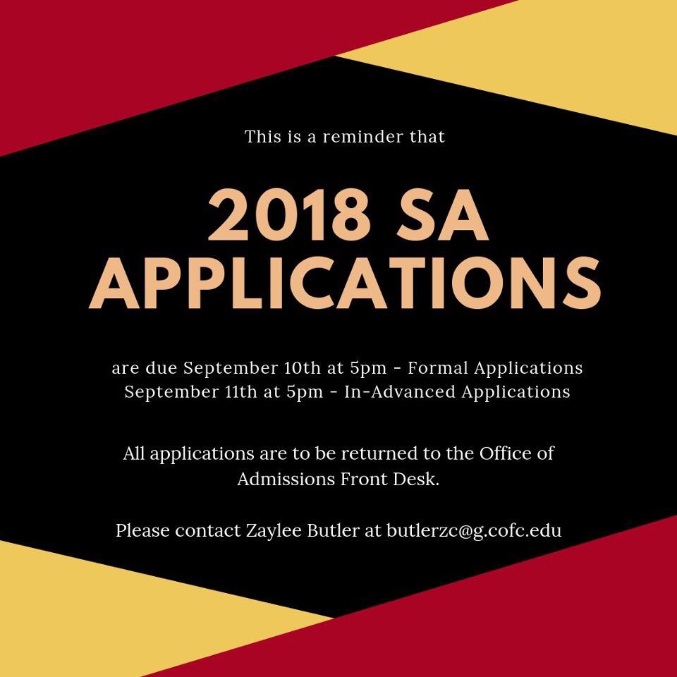 This is a reminder for all new applicants. Spread the word!
