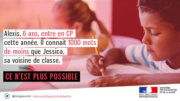 Delegpauvrete's tweet photo. [#InvestirDansLesSolidarités]  Pour lutter efficacement contre la pauvreté, nous devons  agir dès la petite enfance.
📅 Retrouvez les mesures de la stratégie pauvreté, dès le 13 septembre. https://t.co/gfE3cU1O0d