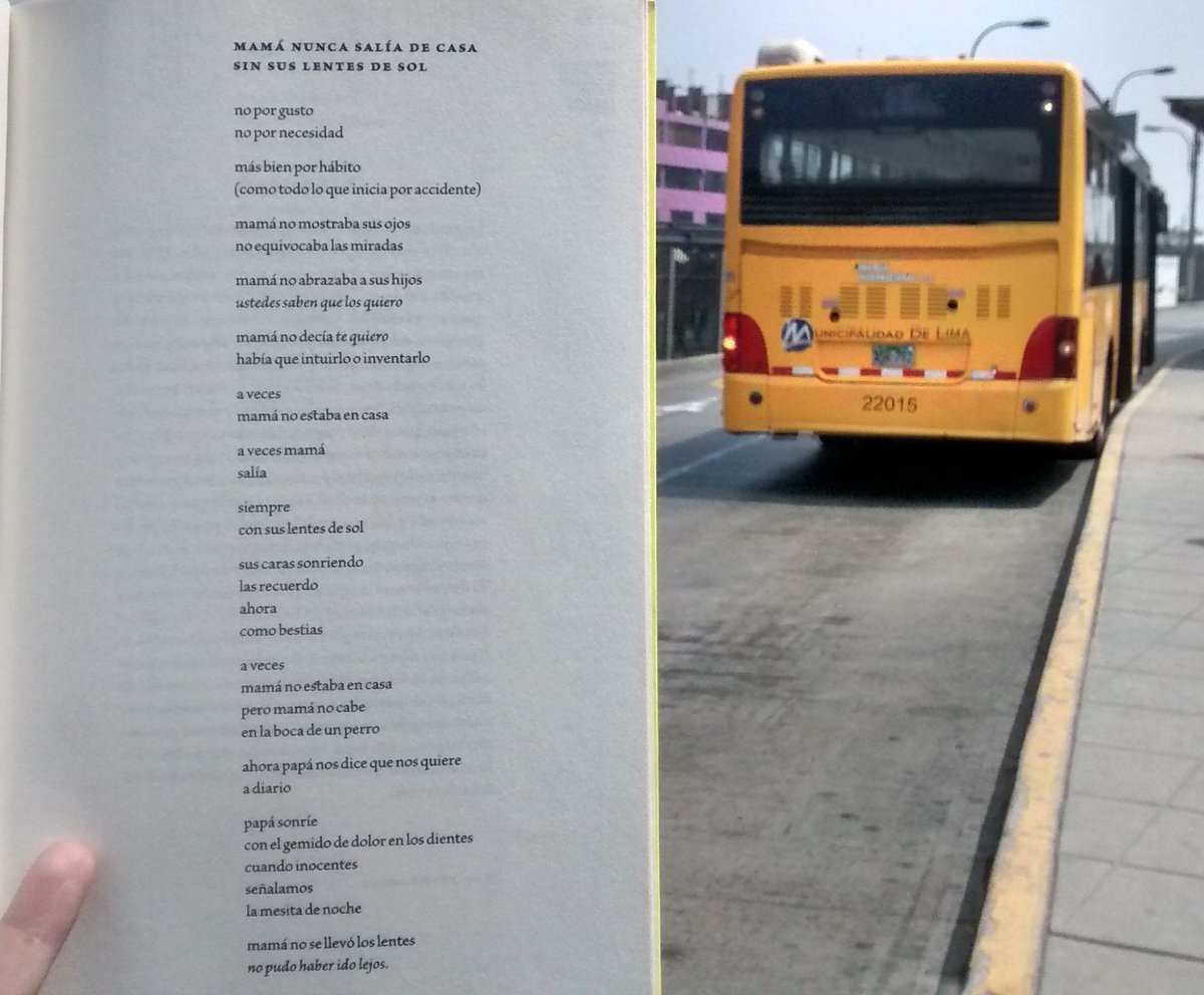 «mamá no se llevó los lentes
no pudo haber ido lejos.» 

Gabriela Millán.
#poesíavenezolana #PoetasVenezolanas #Lima