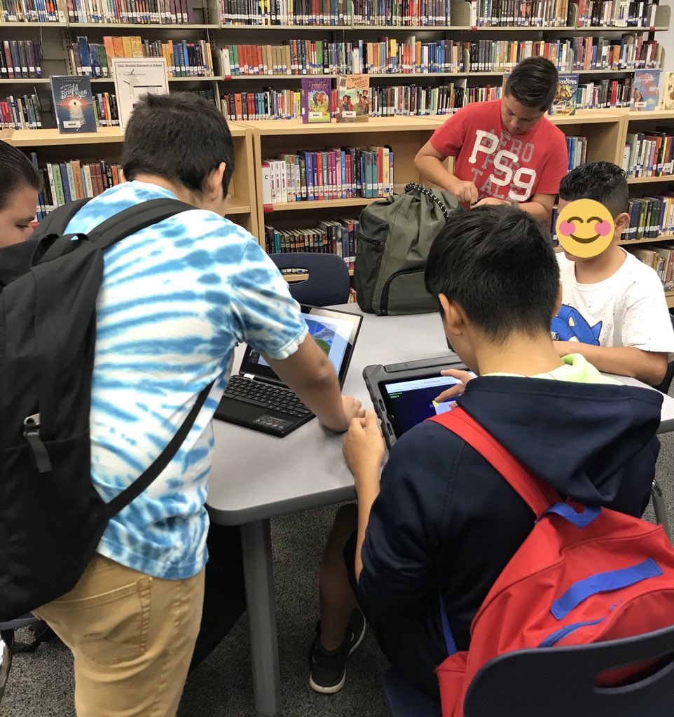donnatcsd's tweet image. Mulcahy Library in the morning before school starts- every seat full, every Chromebook and iPad being used! #tcsdshare  #schoolcommunity #librariesforlearning