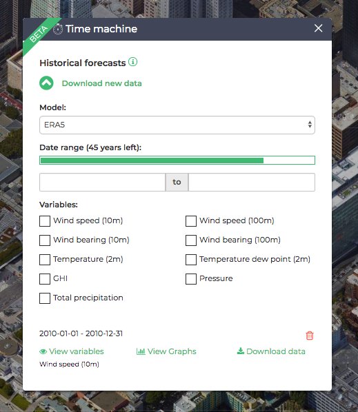 SentinelWeather's tweet image. Click on the map, choose historical date range and select weather parameters. #weather #data #era5 #ECMWF @SentinelWeather @Nnergix