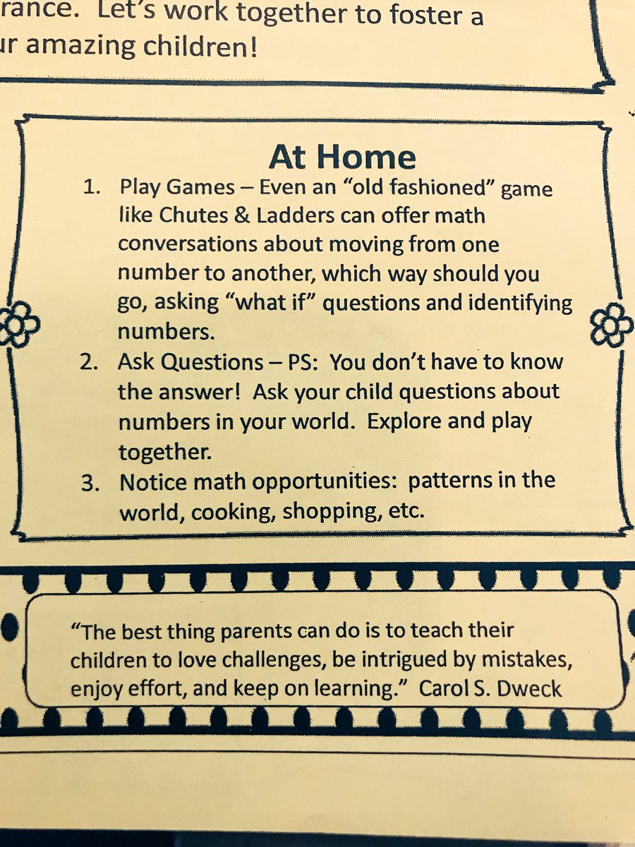 MrsNewell22's tweet photo. Received this in my kiddo’s school folder and am feeling 😍 about this message! #MTBoS #tmwyk https://t.co/IYdTL3Pexu