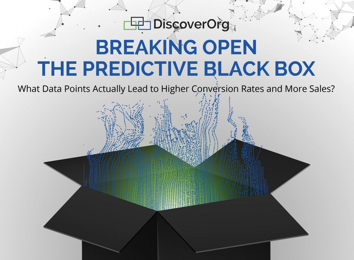 DiscoverOrg's tweet photo. What if predictive intel wasn’t a mysterious “black box” that only Einstein could understand? 

Let's look inside and see what *really* predicts a purchase: https://t.co/xEDAanlhp2 

#practicalpredictive #gooddata https://t.co/cmOwR7M0KX
