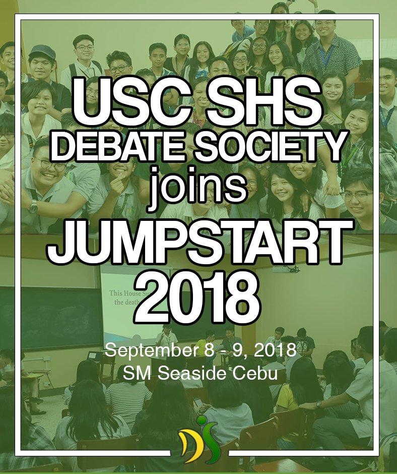 uscshs_debsoc's tweet photo. Carolinians! Today is the first day of Jumpstart Novice Debate Championship 2018!
Let's show our support to our own contingents from the USC SHS Debate Society!
#USCPotentials #TeamPotentials #StandUpBeHeard #READYsaPOTENTIAL #READYNAKO https://t.co/cxGsrTcqBs