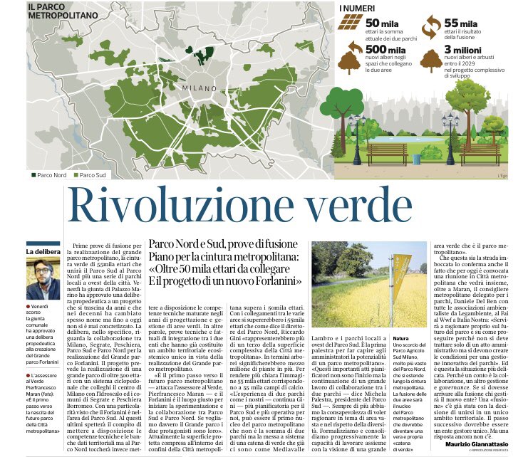secolourbano's tweet photo. Finalmente si realizza a #Milano il Parco Orbitale, il parco urbano più grande del mondo, dopo averlo tanto voluto dalla prima idea nel lontano 2004! 

#Milanottimisti https://t.co/PqliwtCQn2