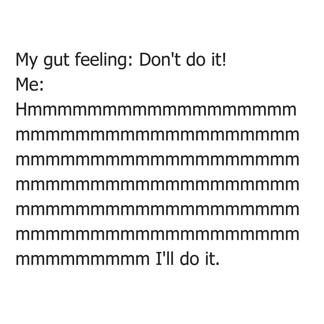 IsItFOO's tweet photo. Who can relate? ๐
#isitFOO #gutfeeling #fail https://t.co/vCn6dJVF1e