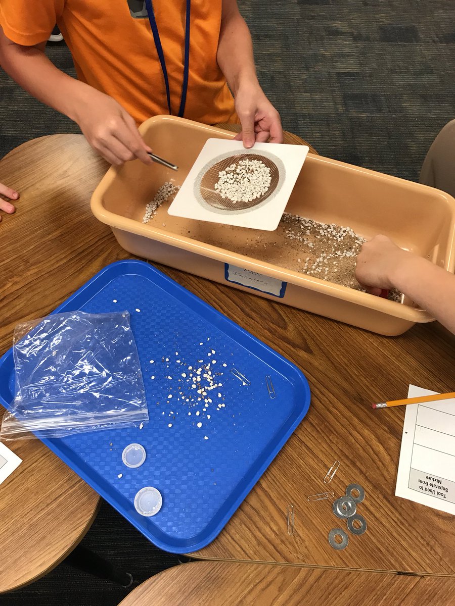 MrsShaw4thGrade's tweet photo. Separating mixtures with various tools today! 👨🏽‍🔬👩🏼‍🔬#ncepride #kisd https://t.co/lMOEehCd9D