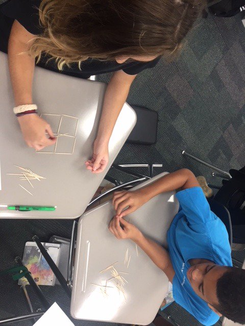 WiseMath_McLean's tweet image. #PreAlgebra Ss discussing algebraic patterns using toothpick squares!  @McLeanSchoolMD #FirstWeekSuccess @joboaler @YouCubedOrg