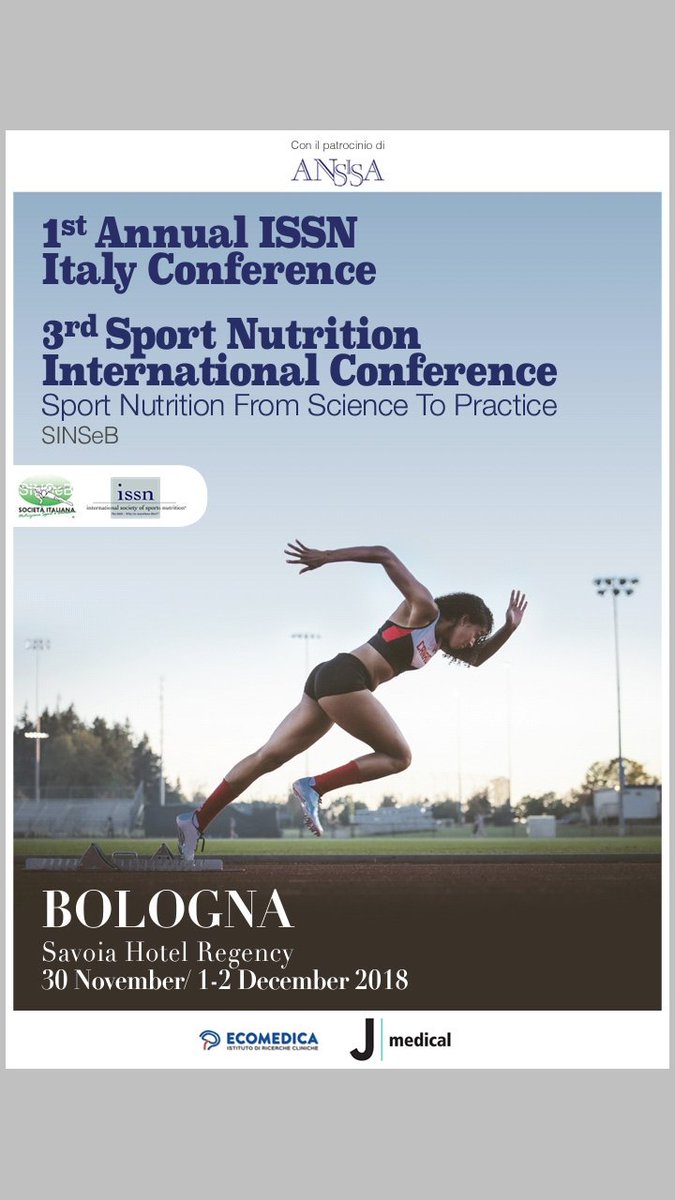 SinsebComunica's tweet photo. #sportnutrition #internationalconference #ISSN #Italy @FabriAngelini @JoseAntonioPhD @laurent_bannock @Jeukendrup @ZiegenfussTim @ScottRobinson8 @GatteschiLuca #DarrynWilloughby #EnricoDiPrampero #sinseb #sinut #ansisa #enpab #SeeYouSoon -84days #countdown https://t.co/VjwPiPuS6w