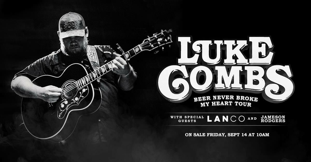 PromoGuy2005's tweet photo. Definitely looking forward to this tour @lukecombs @LancoMusic @jamesonsmusic #BeerNeverBrokeMyHeartTour #CharlottesvilleVA https://t.co/lDlX52UqL5