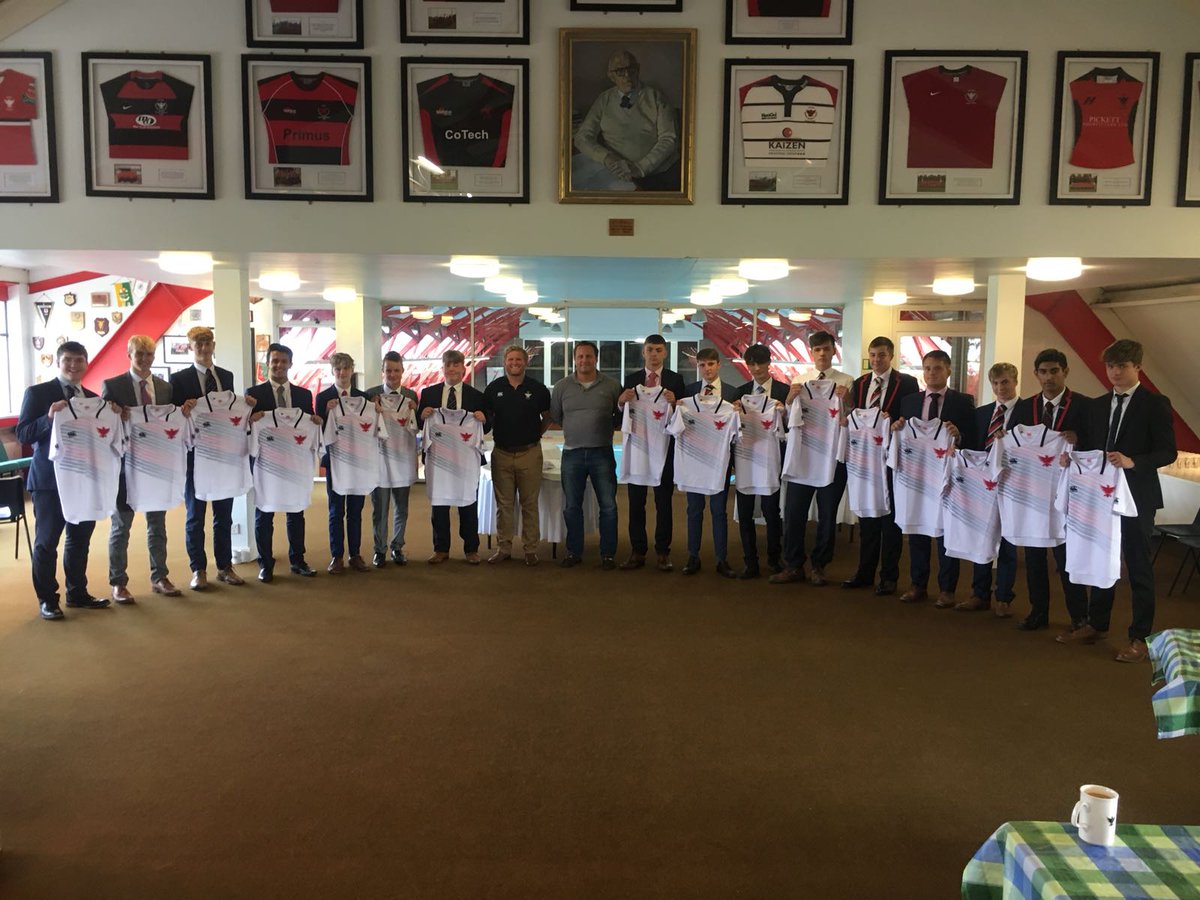 A real privilege to have <a href="/OBM_Club/">OBM Club</a> Mark Denney come and address the 1st XV this afternoon and hand out the shirts #oneclub #culture #legacy