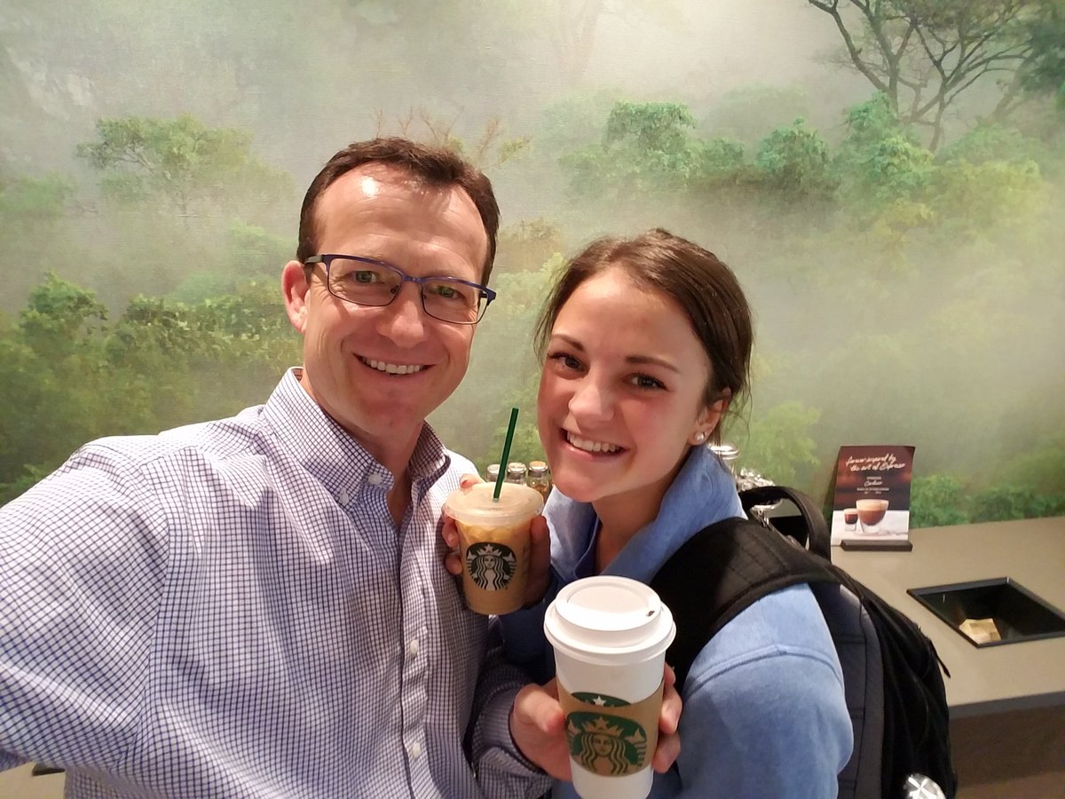 CoachMarcBauer's tweet photo. Lunch time pick-me-up at the @UNKearney student union with @_julia_bauer_ #MyJuneBug I love her ALotte! https://t.co/ZJzJM3w2J9