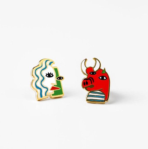 If Picasso wore earrings, we think he'd sport these. New in The Colossal Shop: colossalshop.com/products/cubis…