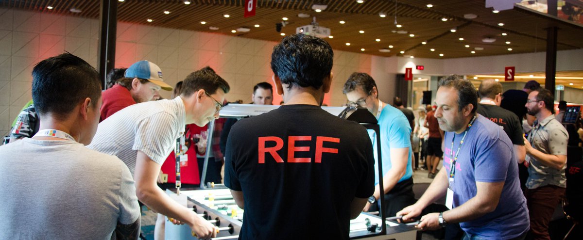 Intiveo's tweet photo. Our team is always focused, especially when it comes to foosball. It was great to see so many Vancouver-based tech companies at @MicrosoftVan's 3rd annual #vantechfoos competition last night. Great job everyone! https://t.co/Zz1CNUlV3l