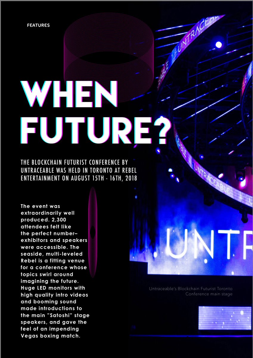 crypto_sister's tweet photo. You can find my take on @untraceableinc ‘s @Futurist_conf in Tornoto last month in this issue of @21Cryptos. Inside - @Hypercube_Video , @decentcrypto , @WachsmanPR , @PolymathNetwork , @crypto_chicks , @Kulacaribe , @Aion_Network , @roderick_c , @MattSpoke , @tracyleparulo , https://t.co/V12UtsYNHC