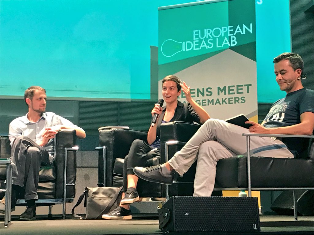 GreensEFA's tweet photo. Another Europe is possible if people stand up for it. Look to the people in the streets in Poland or Romania; people helping refugees; ... we are many and we can be the change that we want to see says @SkaKeller at closing plenary #EuIdeasLab https://t.co/o6hO93FuKg