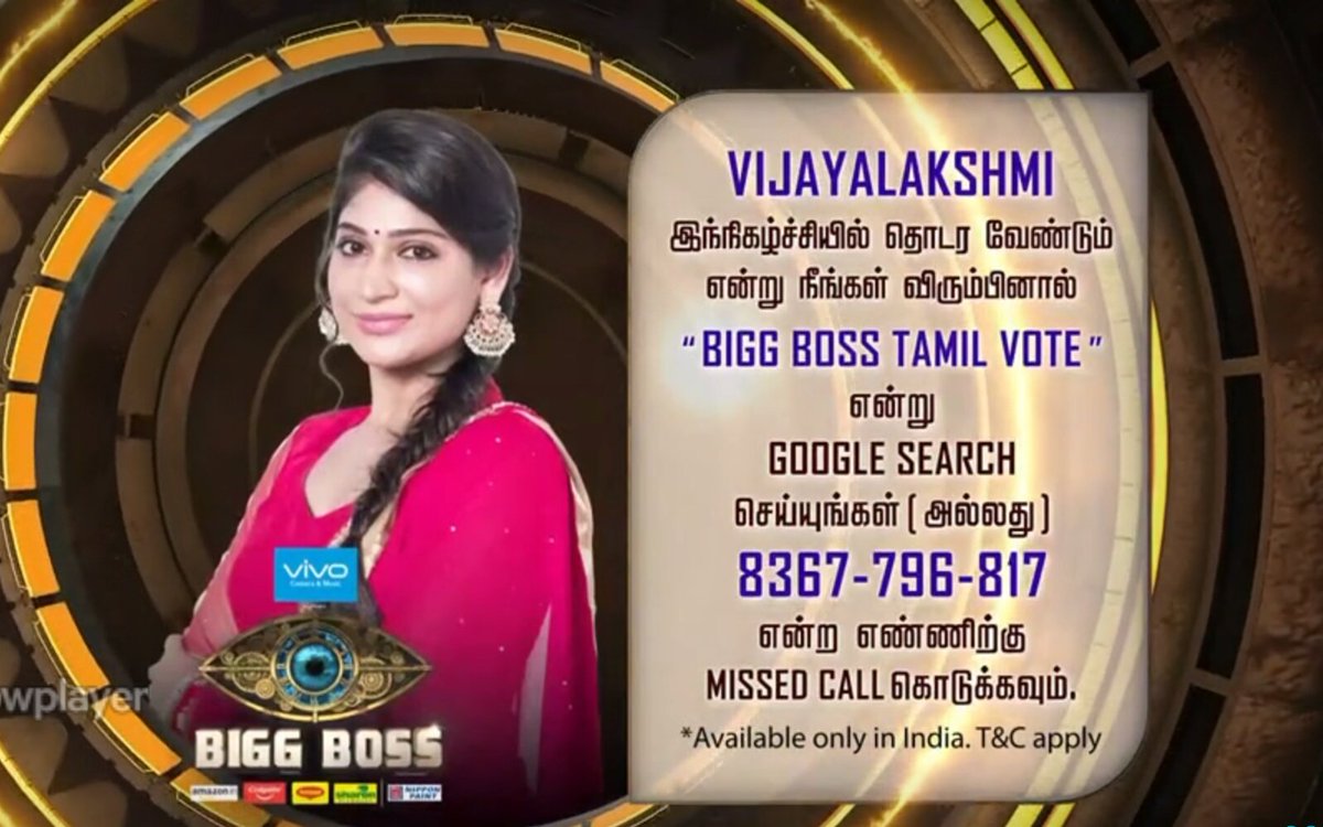 RadhaMemes's tweet photo. VOTE Thalaivi #Vijayalakshmi 💪 

#BiggBossTamil #BiggBossTamil2 #BiggBoss2Tamil https://t.co/LnaeBB9nnG